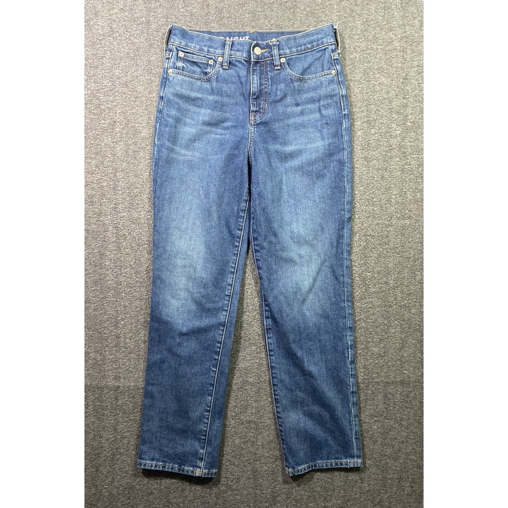 J.Crew Factory Classic Straight Jeans Womens 26 Tall Medium Wash Blue Denim